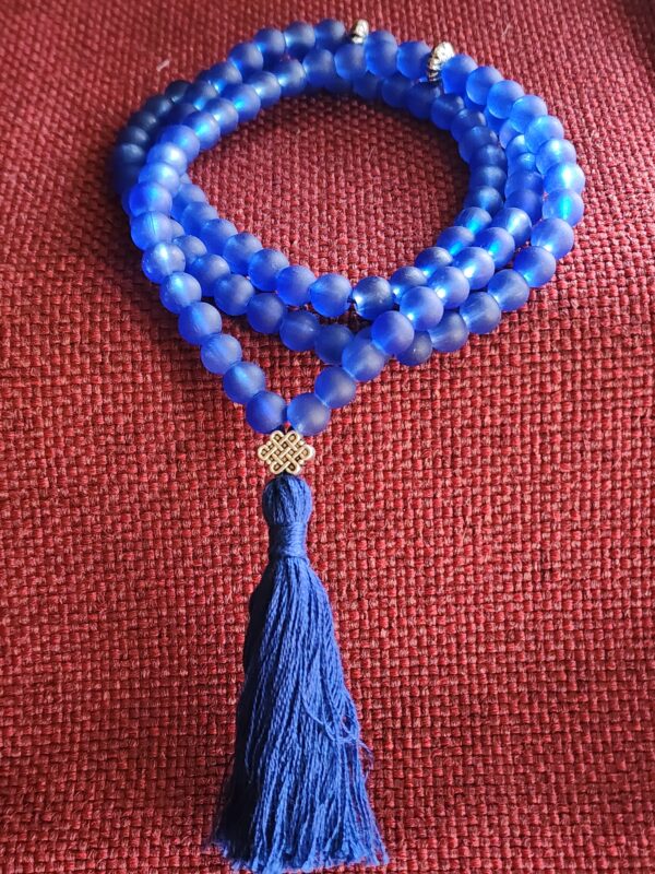 Frosted Blue Glass Mala - Image 2