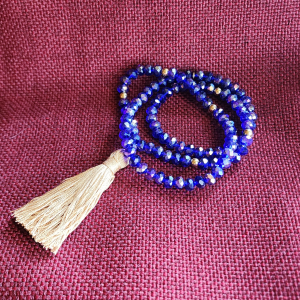 Blue Czech Crystal Mala